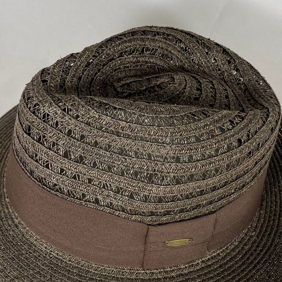 Scala Classic Fedora Pinch Front Hat 100% SISAL - Picture 7 of 13